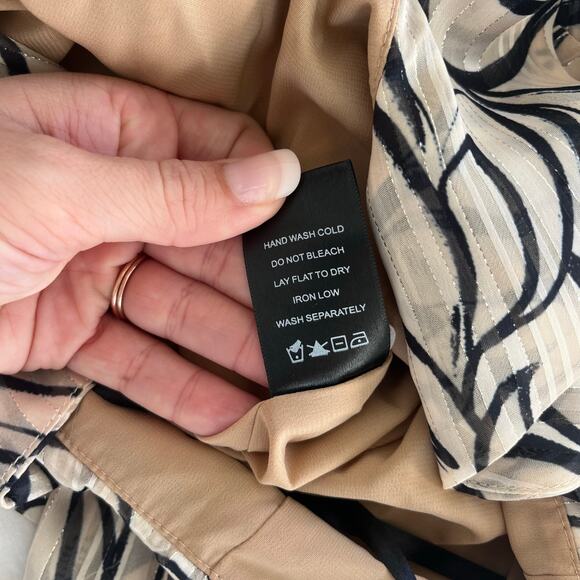 Michael Costello x Revolve NWT Abby Gown in Black and Ivory Dress, Size Small - Picture 9 of 10